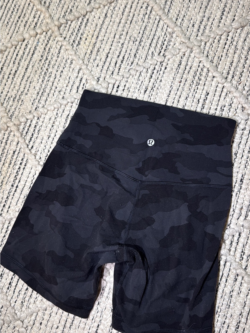 lululemon athletica Women's High-Rise Black Camo Bike Shorts